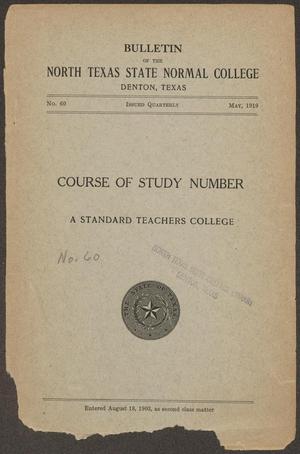 Primary view of object titled 'Catalog of North Texas State Normal College: May 1919'.