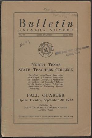 Primary view of object titled 'Catalog of North Texas State Teachers College: 1932-1933'.