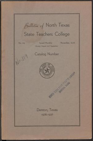 Primary view of object titled 'Catalog of North Texas State Teachers College: November 1936'.