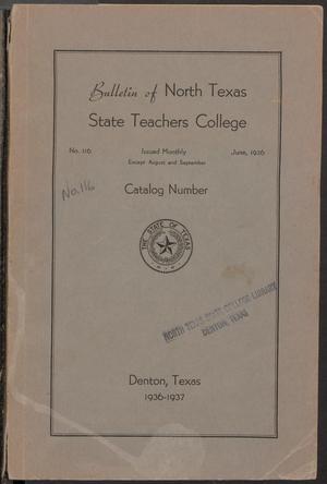 Primary view of object titled 'Catalog of North Texas State Teachers College: June 1936'.