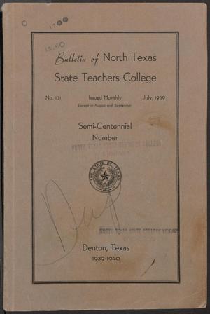 Primary view of object titled 'Catalog of North Texas State Teachers College: 1939-1940'.
