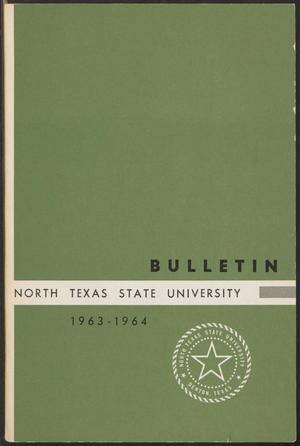 Primary view of object titled 'Catalog of North Texas State University: 1963-1964, Undergraduate'.