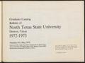 Thumbnail image of item number 3 in: 'Catalog of North Texas State University: 1972-1973, Graduate'.