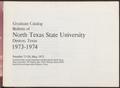 Thumbnail image of item number 3 in: 'Catalog of North Texas State University: 1973-1974, Graduate'.