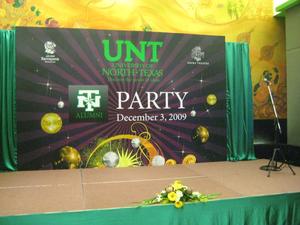 Primary view of object titled '[Stage at UNT alumni party in Bangkok]'.