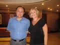 Primary view of [Gretchen Bataille with man during UNT delegation visit to China]