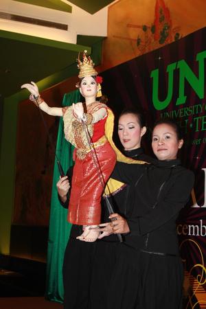 Primary view of object titled '[Thai puppet show at UNT alumni party in Bangkok, 3]'.