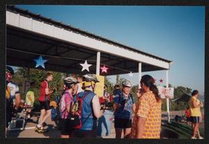 Primary view of object titled '[Pit stop #1 day 1: Lone Star Ride 2002 event photo]'.