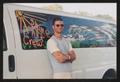 Photograph: [Crew member by white van: Lone Star Ride 2004 event photo]