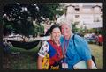 Photograph: [Janie Bush and young cyclist hugging: Lone Star Ride 2004 event phot…