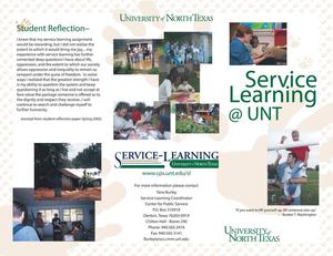 Primary view of object titled '[Brochure: Service Learning @ UNT]'.