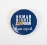 Thumbnail image of item number 1 in: 'Human Rights Campaign Button, "I Am Equal", 2004'.
