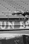 Photograph: [Toby Edwards performs high jump at Brooks/NT Spring Classic, closeup]