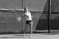 Photograph: [Lynley Wasson hits forehand during Stephen F. Austin match, 12]