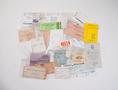 Photograph: [Collection of assorted invoices, receipts, and tickets]