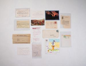 Handwritten and typed correspondence, letters, and stationery.