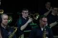 Primary view of [Trumpet and saxophone players at the Jazz Ambassadors Syndicate Performance]