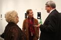 Photograph: [Three people conversing at the Jake Heggie post-concert reception]