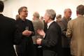 Photograph: [David Itkin conversing with Gene Scheer at the Jake Heggie post-conc…