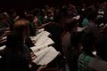 Photograph: [Audience at the Jake Heggie Ahab Symphony recording session]
