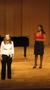 Primary view of [Two singers performing at the Student recital during Jake Heggie's residency, 6]