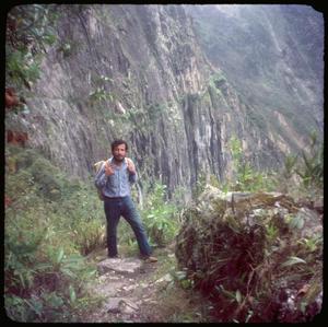 Primary view of object titled '[Ruben at Machu Picchu]'.