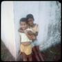 Photograph: [Two children at a social center in Niterói, Rio de Janeiro]