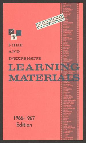 Primary view of object titled '[Free and Inexpensive Learning Materials pamphlet]'.