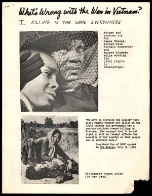 Primary view of object titled '["What's Wrong with the War in Vietnam" program]'.