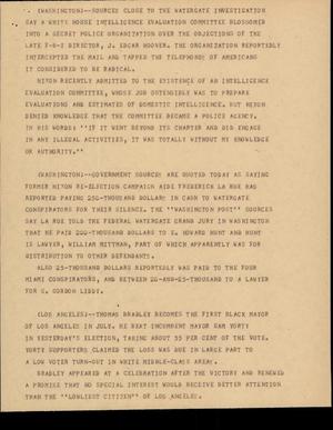 Primary view of object titled '[News Script: Investigation]'.