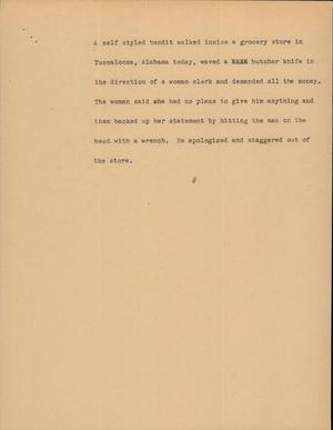 Primary view of object titled '[News Script: Bandit]'.