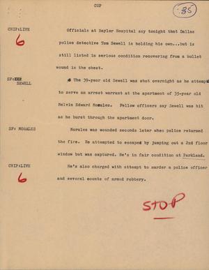 Primary view of object titled '[News Script: COP]'.