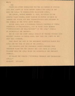 Primary view of object titled '[News Script: APO 71]'.