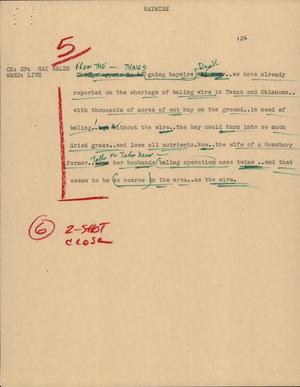 Primary view of object titled '[News Script: Haywire]'.