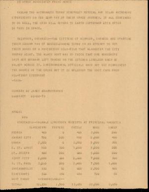 Primary view of object titled '[News Script: Associated Press News]'.