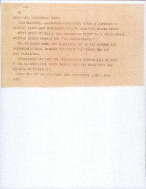 Primary view of object titled '[News Script: Nixon-News Conference]'.