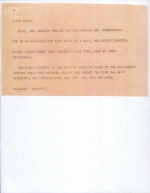 Primary view of object titled '[News Script: Blast]'.