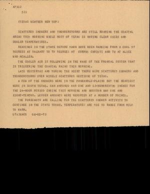 Primary view of object titled '[News Script: AP103]'.