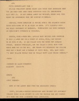 Primary view of object titled '[News Script: News]'.