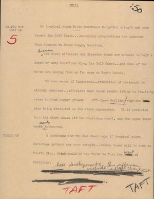 Primary view of object titled '[News Script: Delia]'.