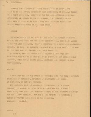 Primary view of object titled '[News Script: Withdrawal & Energy]'.