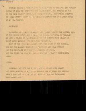 Primary view of object titled '[News Script: British & Indochina]'.