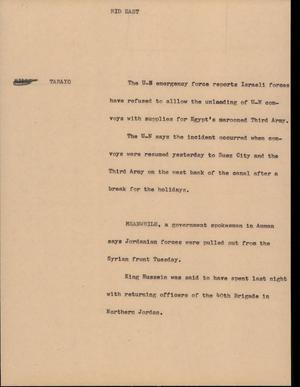 Primary view of object titled '[News Script: Mid East]'.