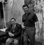 Photograph: [Two men posing at a courtyard #5]