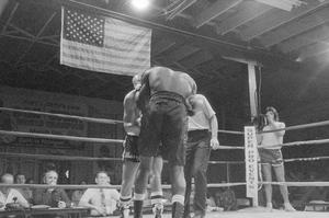 Primary view of object titled '[Photograph of a boxing match #1]'.