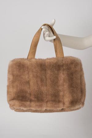 Primary view of object titled 'Faux fur handbag'.