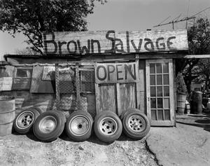 Primary view of object titled '[Entrance to Brown Salvage in Fort Worth]'.