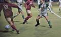 Thumbnail image of item number 1 in: '[Shannon Gorrie plays defense during Denver game, 2]'.