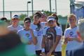 Primary view of [Mean Green tennis team poses with Sun Belt award, 3]