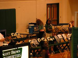 Primary view of object titled '[UNT coaches on the sidelines during UALR match, 1]'.